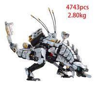 En Stock, Bloques de Construcción de Modelos de Dinosaurios MOC-15474 Thunder Fang, Ladrillos Pequeños, Juguete Educativo de Ensamblaje para Niños