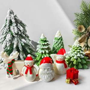 Nuovo Design 3D Stampi in Silicone per Candele a Forma <span class=keywords><strong>di</strong></span> <span class=keywords><strong>Albero</strong></span> <span class=keywords><strong>di</strong></span> <span class=keywords><strong>Natale</strong></span>, Babbo <span class=keywords><strong>Natale</strong></span>, Alce, Omino <span class=keywords><strong>di</strong></span> Pan <span class=keywords><strong>di</strong></span> Zenzero e Pupazzo <span class=keywords><strong>di</strong></span> Neve per la Creazione <span class=keywords><strong>di</strong></span> Candele - Product Image 4