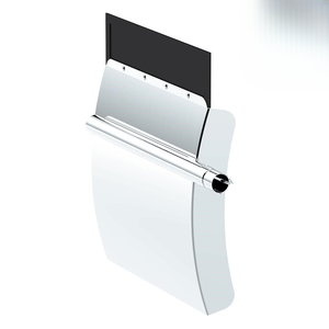Cuarto de círculo de acero inoxidable 430 de 24" x 24" y 1.2mm con juego de soportes para tubo - Pared lateral de 4" - Product Image 4