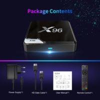 X96 A100 Amlogic S905A Android 14 Set Top TV Box 4/32Gb 2.4G&5G Wifi 4K Android TV Box Dengan Aplikasi Great Cast