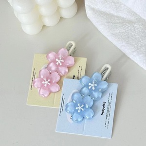 Cherry Blossom Hair Clips Resin Floral Barrettes <b>Sweet</b> Pastel Hair Accessories for Women Girls Daily Party - Product Image 2