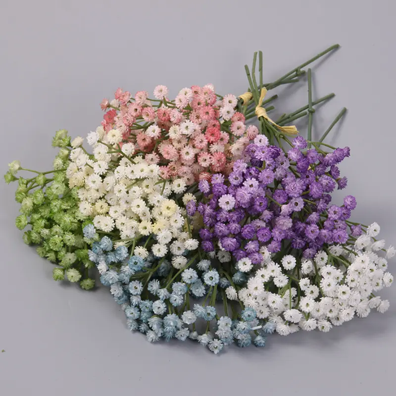 Flores artificiales de Gypsophila R006 para bebé, ramos de plantas para fiesta de boda, hogar, decoración de jardín, flor de respiración