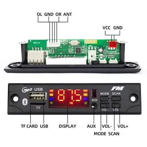 Wireless Decoding Board Module BT5.0 TF/USB/FM MP3 Player 5V 12V Module MP3 Decoder Board Remote Board