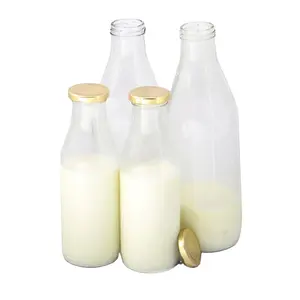 health sterilized clear glass juice milk 750ml glass bottle manufacture direct hot sale