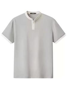 Camisetas de Manga Corta para Hombre, de Algodón, Tallas Grandes, Color Sólido, Impresión Personalizada, Varios Colores, Precio Bajo al por Mayor - Product Image 2