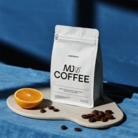 Sacs à café personnalisés avec logo imprimé, emballage avec valve, sac à café en kraft, sac à fermeture éclair en papier kraft