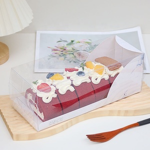 <span class=keywords><strong>2025</strong></span> dài các tông màu trắng bánh bao bì Hộp ngăn kéo cửa sổ Thụy Sĩ cuộn bánh cắt hộp - Product Image 3