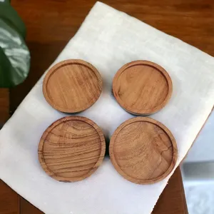Posavasos de madera natural, suave pulido, respetuoso con el medio ambiente y reutilizable, alfombrillas para bebidas para mesa de comedor, mesa de centro o protección de escritorio - Product Image 3