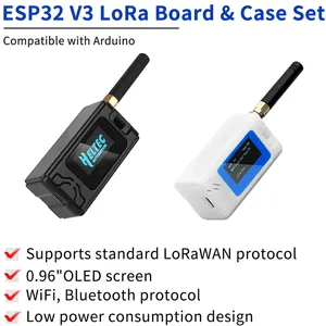 1 Takım <span class=keywords><strong>Heltec</strong></span> <span class=keywords><strong>ESP32</strong></span> LoRa V3 Modül Kartı SX1262 CP2102 Meshtastic LoRaWAN IoT Düğümü 915 MHz Anten Koruma Kutusu - Product Image 2