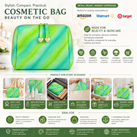 Sac de maquillage et de cosmétiques Saloveybags en PU résistant à l'eau, grand format, couleur unie de luxe, fabriqué en Guangdong