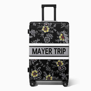 GEMULIN Bagages colorés imprimés sur mesure Grande capacité Valises esthétiques de luxe à la mode de 24 pouces uniques avec roues - Product Image 1