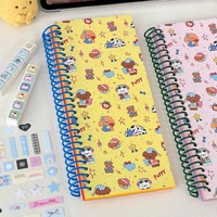 Cuaderno Espiral A6 con Diseño de Cachorro Adorable, Diario Estudiantil con Páginas a Color, Planificador DIY para Notas Diarias y Registro de Hábitos