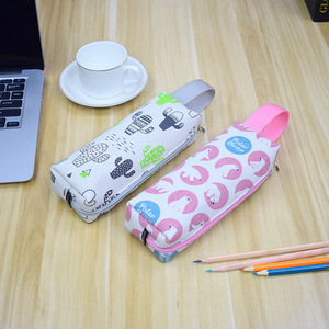 Inclusive Canvas Pencil Case Digital Printing Zipper Closure Korean Style School Office Use - Product Image 4