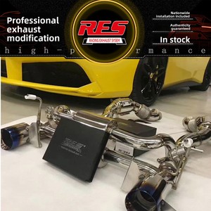 Tubo de Escape Modificado con Logotipo <span class=keywords><strong>RES</strong></span> Estilo Racing para Ferrari F8/SF90/812/FF/F12/GTC4/488/458, Sección Central y Trasera - Product Image 5