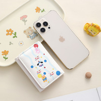 Dompet Magnetik Kecil Lucu Bermotif Permen untuk Wanita, Bahan PU, Portabel, Cocok untuk Penggunaan Sehari-hari