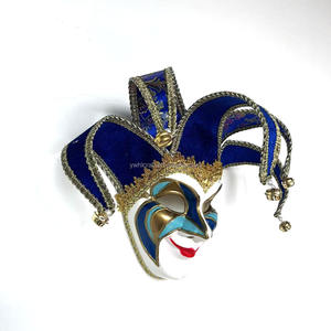 HLC Masques <span class=keywords><strong>de</strong></span> fête Joker vénitien Décoration murale Mascarade <span class=keywords><strong>Masque</strong></span> Mardi Gras <span class=keywords><strong>Bleu</strong></span> Or <span class=keywords><strong>Venise</strong></span> Carnaval <span class=keywords><strong>Masque</strong></span> complet Fabricant - Product Image 5