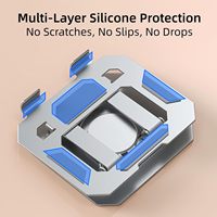 Accessoires Consommateur Très Vendus 360 °   Support d'ordinateur portable pliable et rotatif réglable pour bureau, rehausseur stable pour ordinateur portable