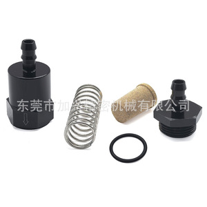 Filtro de combustible de aluminio negro de 30 micrones con conexión para manguera de 3/8 pulgadas para reemplazo y reparación JXSS102-38Hose - Product Image 1
