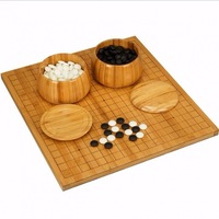 Go Weiqi — lot de jeux, panneau en bambou, contenant des bols et des pierres, nouveau