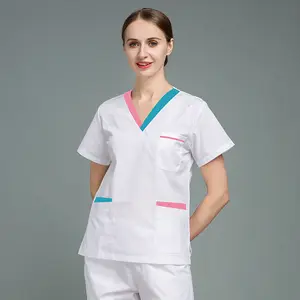 Uniforme infermieristica OEM per scrub medici per abbigliamento da lavoro ospedaliero con abiti per scrub infermieristici di dimensioni e colori personalizzati