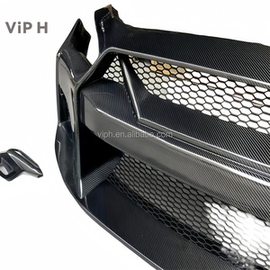 <span class=keywords><strong>Pare</strong></span>-chocs <span class=keywords><strong>avant</strong></span> en fibre de carbone complète Viph pour Infiniti Q50 - Installation par vis - <span class=keywords><strong>Peinture</strong></span> noire - Code couleur - Ajustement universel - Product Image 6