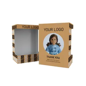 도매 장난감 포장 상자 선물 팩 창 디스플레이 종이 상자 인형 판매 로고 인쇄와 포장 상자