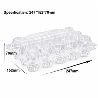 Boîte de rangement pour œufs de réfrigérateur, 15 compartiments, en PET transparent, support de plateau à œufs, carton de protection, empilable, qualité alimentaire, organisateur de cuisine