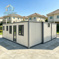 Maison préfabriquée portable de 30 pieds, compatible avec l'énergie solaire hors réseau, extensible, pour une vie autonome en zone rurale isolée