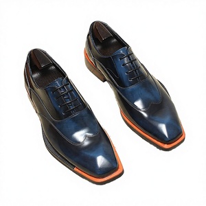 Zapatos Oxford de Hombre con Cordones, Diseño Personalizado de Fábrica, Punta Cerrada, Casuales de Negocios, de Cuero, con Parches, Transpirables e Impermeables - Product Image 2