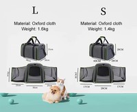 Sac à dos de transport pour animaux de compagnie en polyester extensible avec fermeture éclair, approuvé par les compagnies aériennes, sac de voyage souple pour petits chiens, chats, oiseaux