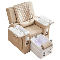 Fauteuil de pédicure avec poche de rangement latérale, fauteuil de salon de manucure multifonctionnel avec plateau amovible pour manucure, station de massage des pieds