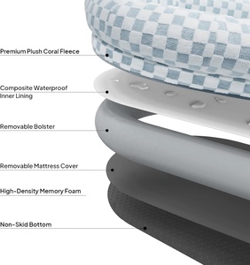 Letto per Cani Gigante a Forma Ovale con Bordo Rialzato, Extra Large per Adulti e Cani di Taglia Grande, Impermeabile, Antiscivolo, in Memory Foam, Lavabile - Product Image 6