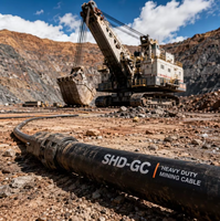 Cable de Conexión para Minería SHD-GC |   15kV 3x4/0 AWG |   Cable de Alimentación de Alta Resistencia EPR/CPE para Minería a Cielo Abierto y Excavadoras en Ecuador