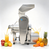 Industriële roestvrijstalen sapcentrifuge met hoge productiviteit voor ananas, sinaasappel en citroen, schroefpers voor fruitverwerking