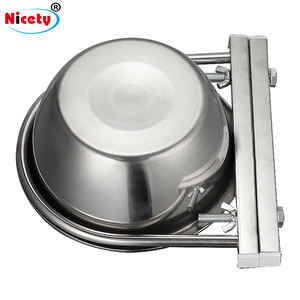 Tigela de Aço Inoxidável Reforçada com Borda Arredondada e Gancho para Pendurar, para Alimentação de Gatos e Cães em Canil, Caixa ou Gaiola - Product Image 3