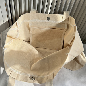 Huahao Borsa Tote Personalizzata all'Ingrosso, Borsa in Tela di Cotone con Logo Personalizzato, <span class=keywords><strong>Borse</strong></span> Tote in Tela Vuote per Sublimazione - Product Image 3