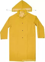 Capa de chuva resistente para homens, capa de pvc para chuva amarela e à prova d'água para adultos