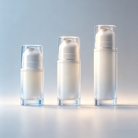 Nouvelle bouteille de mousse ronde de 100/150/200 ml avec pompe, distributeur de nettoyant visage et désinfectant pour les mains, en PET brillant anti-salissure