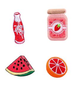 Patch brodé auto-adhésif Kawaii, motif fruits et lait, pour vêtements d'enfants - Product Image 2