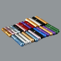 Mini 5 ml En Aluminium Parfum Atomiseur Vaporisateur Bouteille Voyage-Taille Rechargeable Pompe Scellant pour Huiles Essentielles-Commande Minimum 100pcs