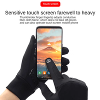 Gants de cyclisme d'hiver imperméables pour hommes et femmes, compatibles avec les écrans tactiles, gants thermiques pour vélo, moto, course à pied, randonnée, conduite # RG-43