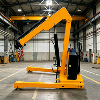 Mini-grue électrique mobile 2000 kg 48 V montée sur camion avec télécommande