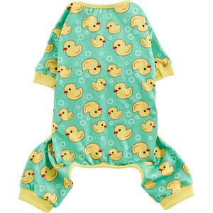 Mono de pijama de poliéster suave para perros con bonitos patrones estampados, ropa de dormir ligera para mascotas para cachorros y gatos, ropa para todas las estaciones - Product Image 3