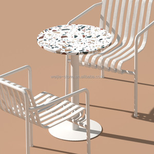 Nuovo design hotel cary <span class=keywords><strong>Terrazzo</strong></span> e tavolo da pranzo in acciaio inossidabile lucido <span class=keywords><strong>mobili</strong></span> da tavolo da ristorante - Product Image 4