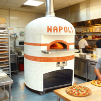 Four à pizza rotatif au gaz commercial avec plateau en pierre pour les opérations de restauration à fort volume