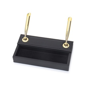 Chất Lượng Cao Màu Đen Văn Phòng Máy Tính Để Bàn Nguồn Cung Cấp PU Da + MDF Văn Phòng Phẩm Bộ Quà Tặng 8 Pcs Bàn Văn Phòng Phụ Kiện Thiết Lập - Product Image 3