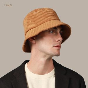 Corduroy Bucket <b>Hat</b> Unisex Soft Lightweight Outdoor Spring <b>Summer</b> Wear - Product Image 5
