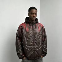 Veste décontractée pour homme personnalisée, réactive à l'eau, imperméable, respirante, coupe-vent, thermochromique, à capuche, changeant de couleur, style hip-hop