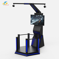 Máquina de Videojuegos VR Mini de Pie, Pantalla Metálica de 32 Pulgadas, 2 Sensores, Interior/Exterior, Funciona con Monedas, para Centros Comerciales y Parques de Diversiones
