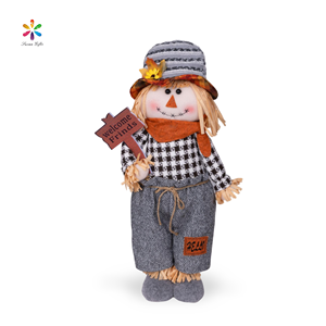 مصنع الشكر الخريف الحصاد يقف فزاعة دمية تمثال علامة ترحيب اليقطين ديكور المنزل - Product Image 3